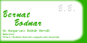 bernat bodnar business card